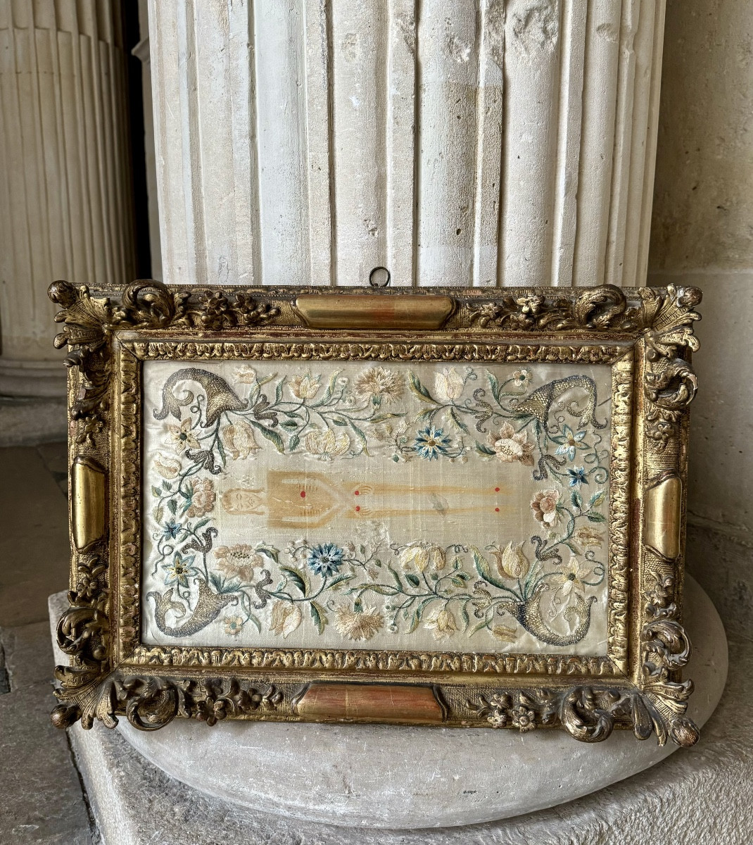 Shroud Of Besançon, Religious Embroidery Circa 1700