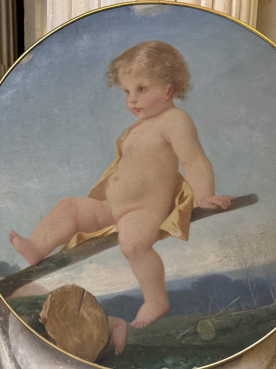 Children's Games, 4 Canvases Napoleon III Period, Pierre Cardin Collection -photo-1