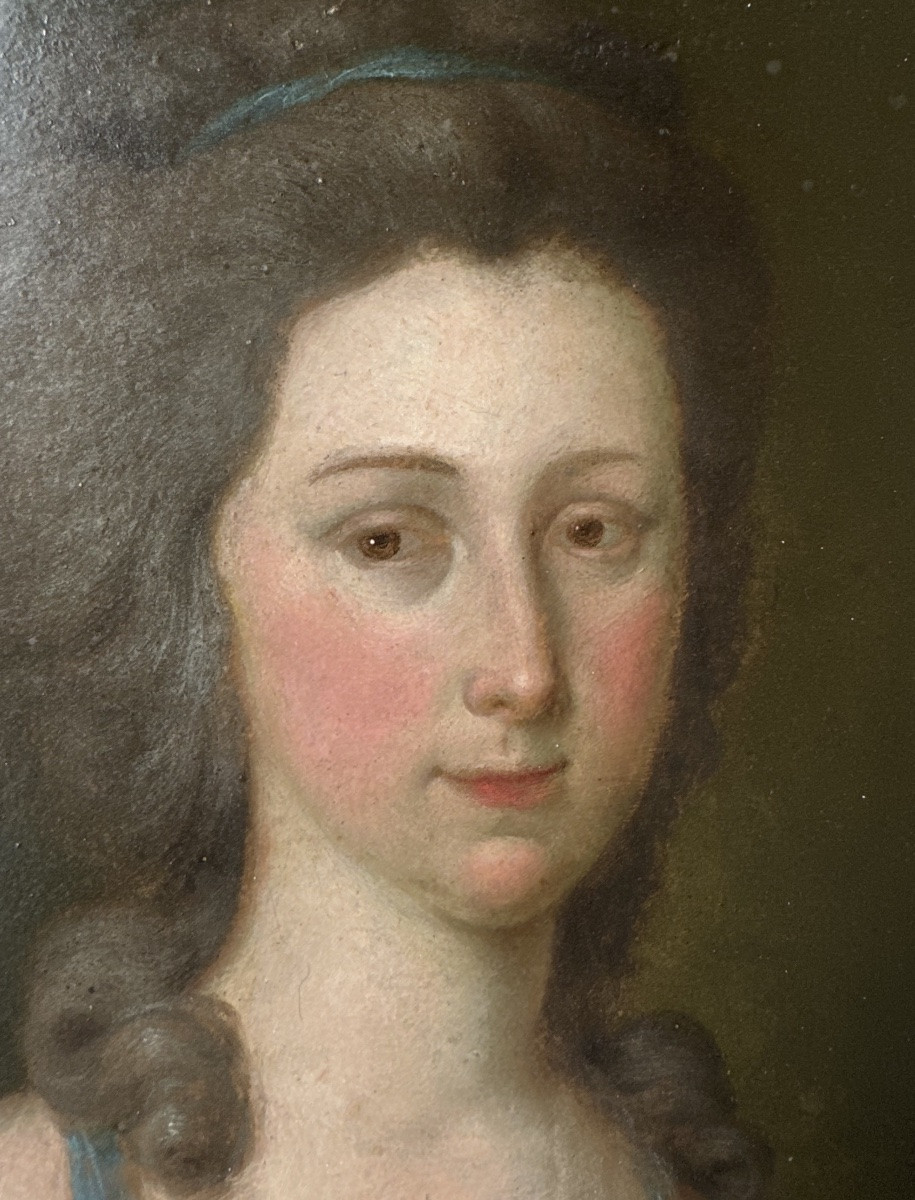 Portrait d’Une Jeune Femme À La Rose  Vers 1780-photo-1