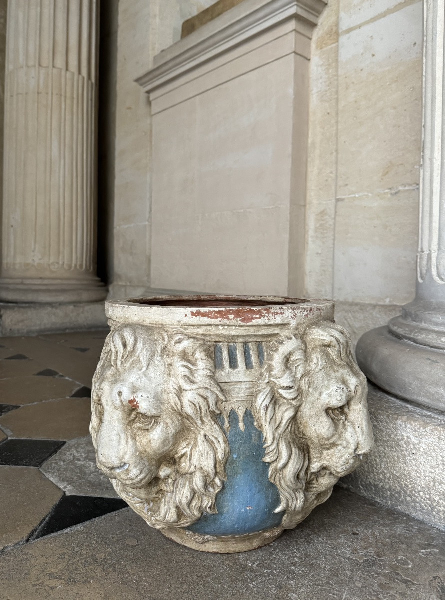 Grande Jardinière En Terre Cuite Fin 19ème Siècle-photo-5