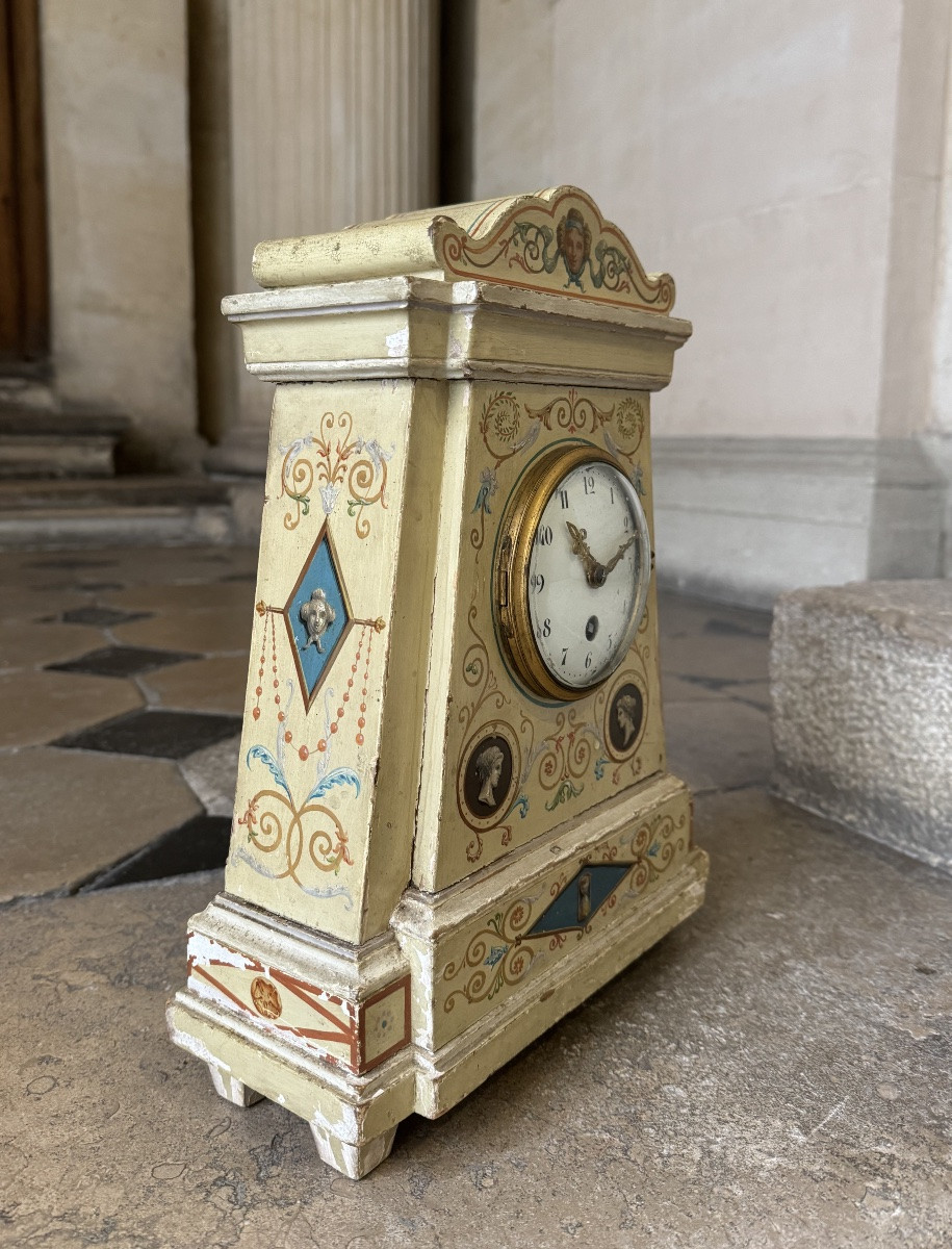 Pendule En Bois De Style Louis XVI Vers 1900-photo-2