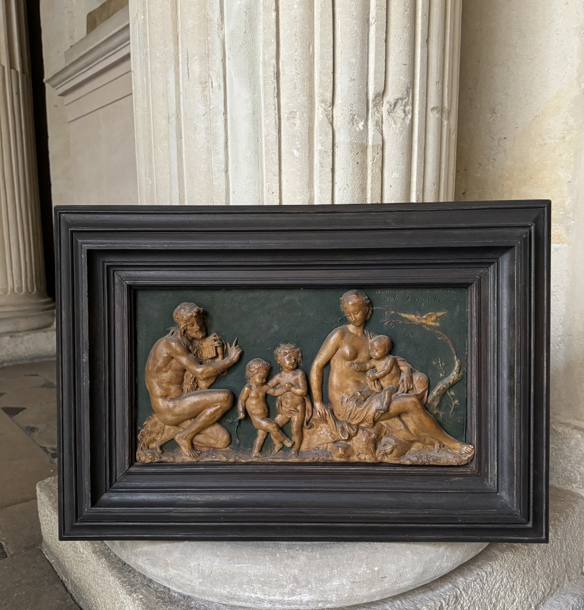 Paire De Bas-Reliefs Par Jules Franceschi -photo-2