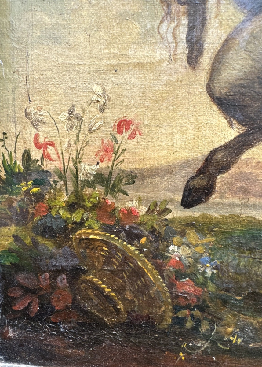 Pair Of Mythological Paintings, Oils On Canvas, Empire Period -photo-4