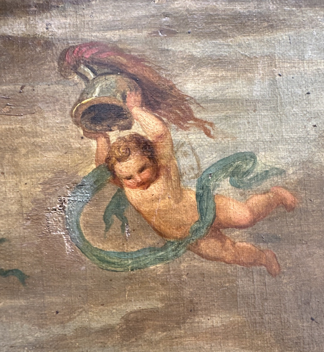 Pair Of Mythological Paintings, Oils On Canvas, Empire Period -photo-5