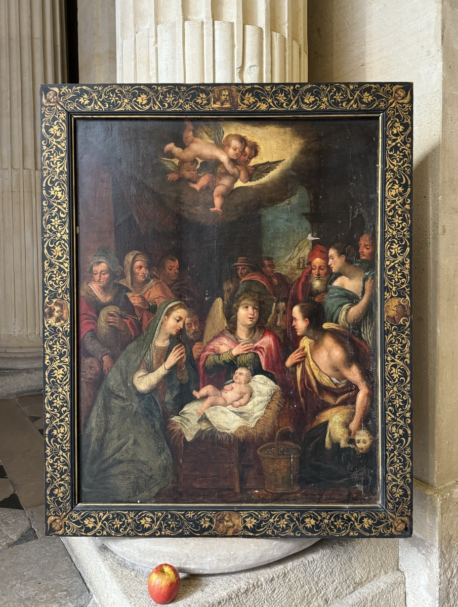 Adoration Of The Shepherds, Ambrosius Francken (in The Style Of), Late 16th Century -photo-7