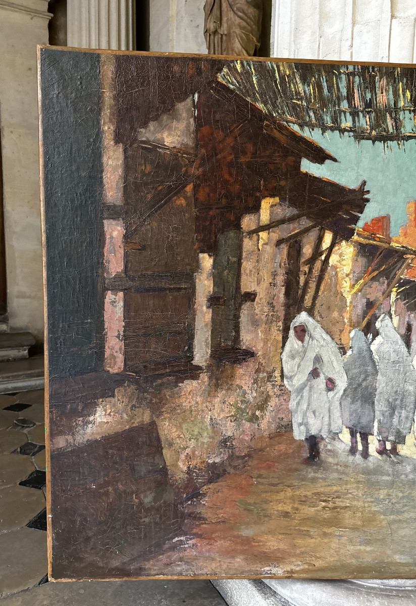 Femmes Voilées Dans Un Souk Au Maroc, P. P. Emiot -photo-3