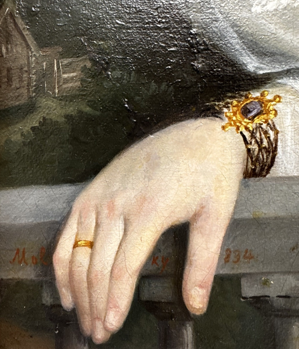 Portrait De Jeune Femme À La Coiffure À La Girafe, 1834-photo-3