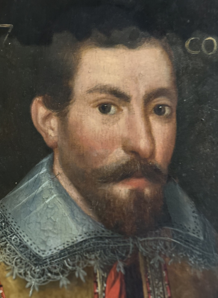 Portrait d’Un Homme Tenant Un Crâne, École Espagnole 1607-photo-2