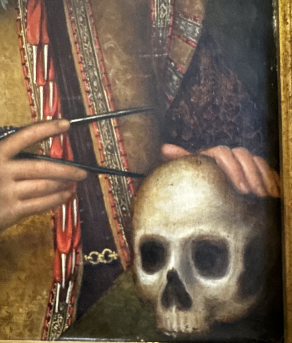 Portrait d’Un Homme Tenant Un Crâne, École Espagnole 1607-photo-4