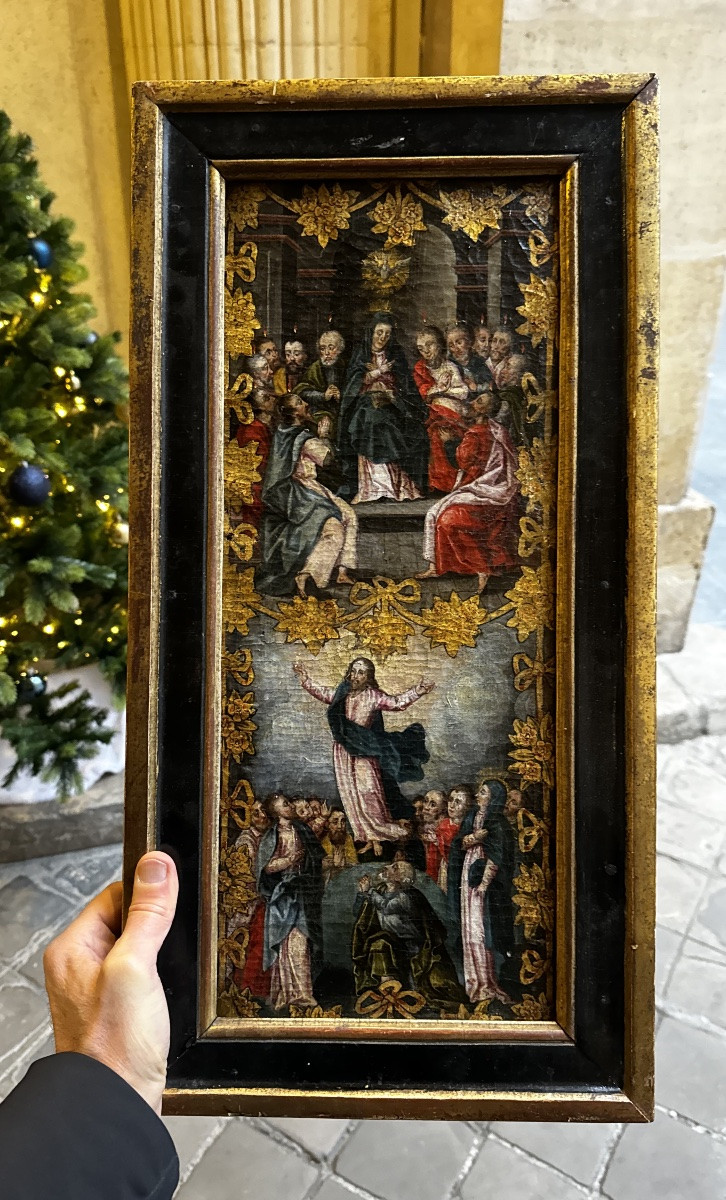 Scenes From The Life Of Christ, Pair Of Oil Paintings, Late 17th Century-photo-3