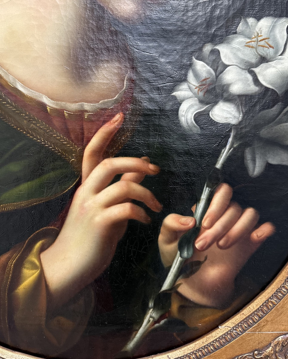 The Angelof The Annunciation, After Carlo Dolci, 19th Century -photo-3