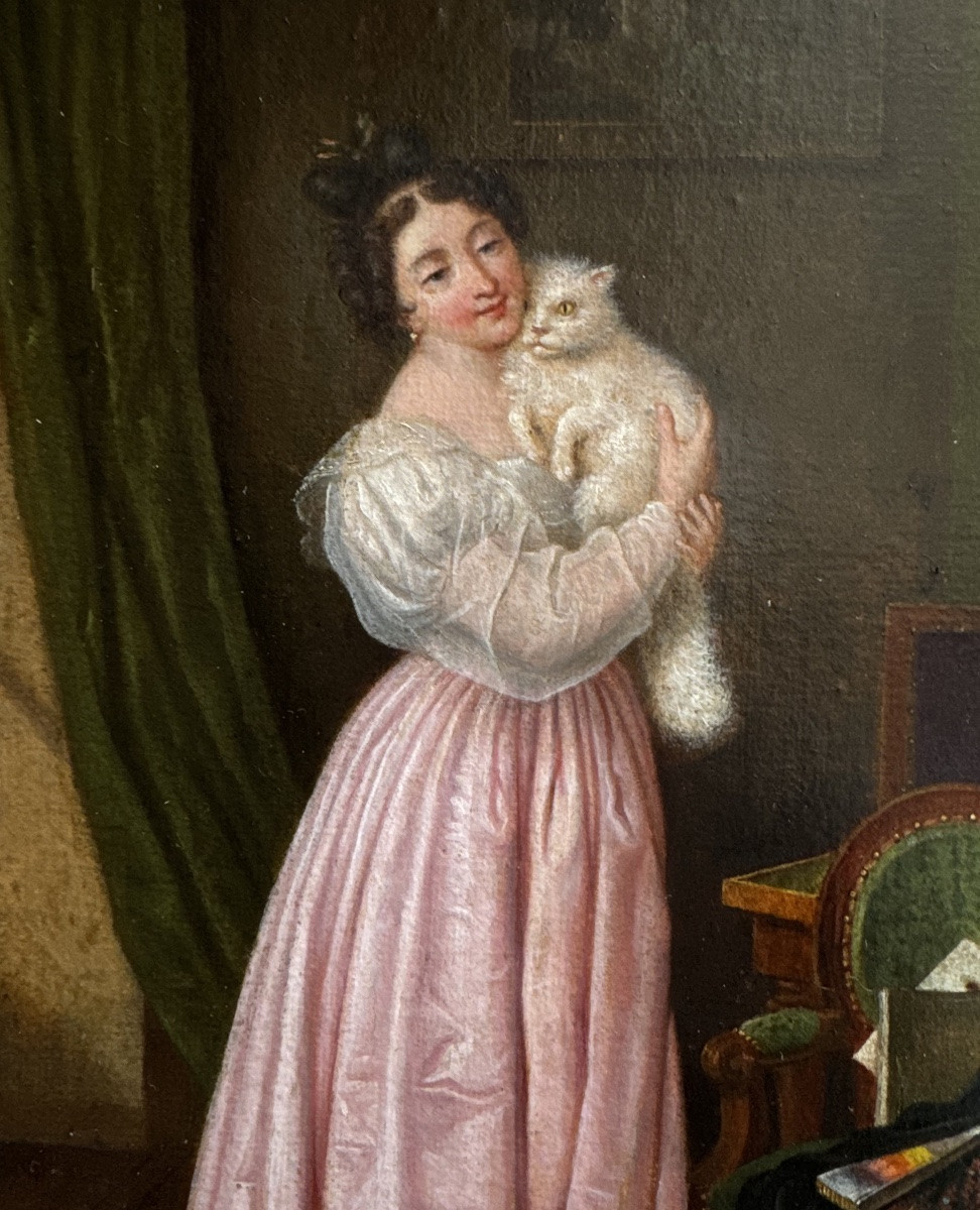 Le Triomphe De Minette, Dans Le Goût De Marguerite Gérard-photo-1