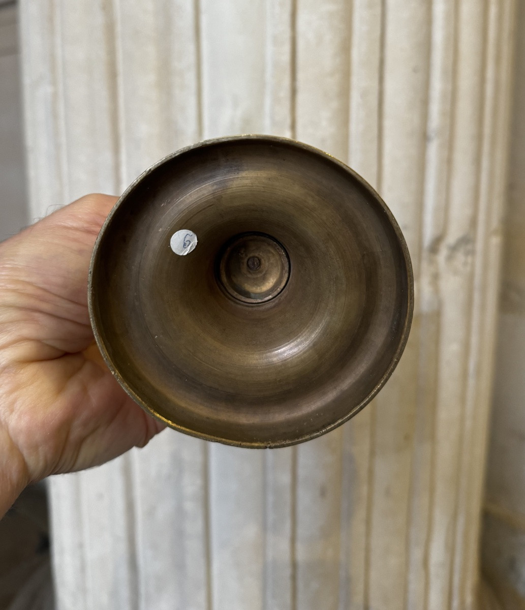 Pair Of Late 18th Century Bronze Candlesticks-photo-5