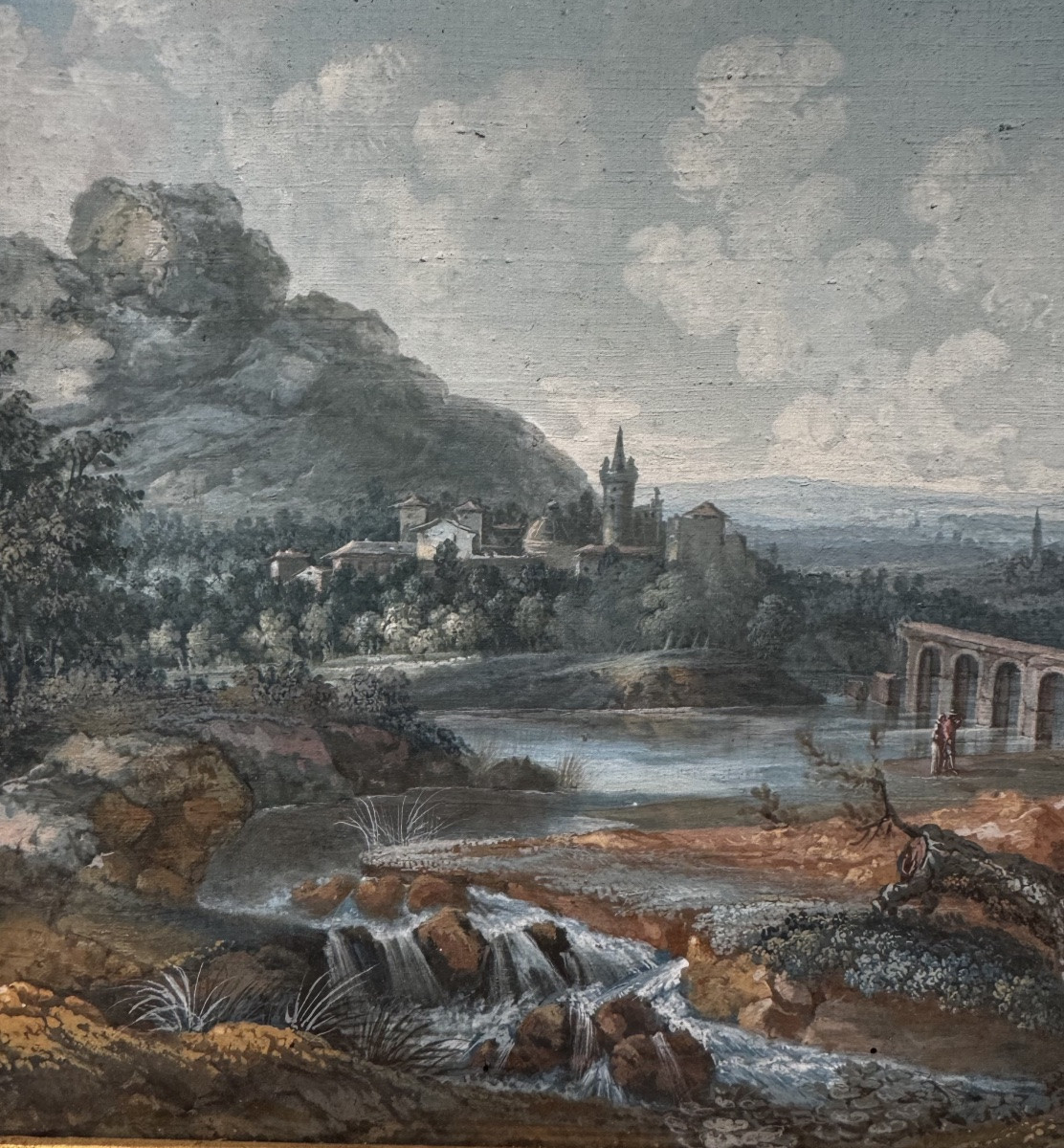 Paire De Gouaches 18ème Siècle Du Grand Tour-photo-5