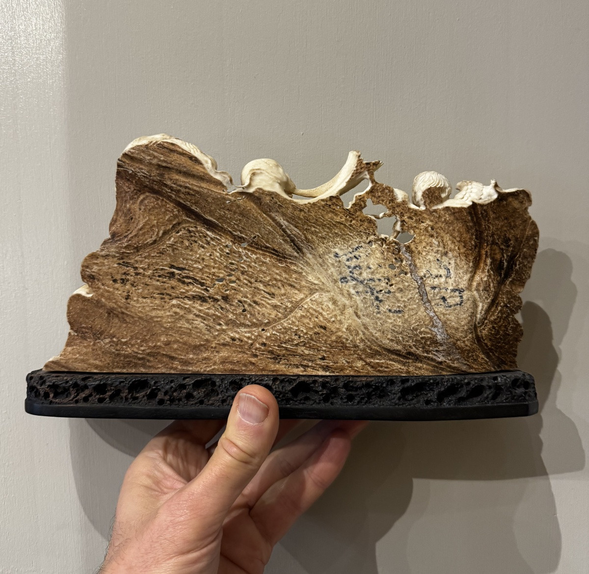 Allégorie De La Vie Et De La Mort, Os De Buffle 20ème Siècle -photo-4