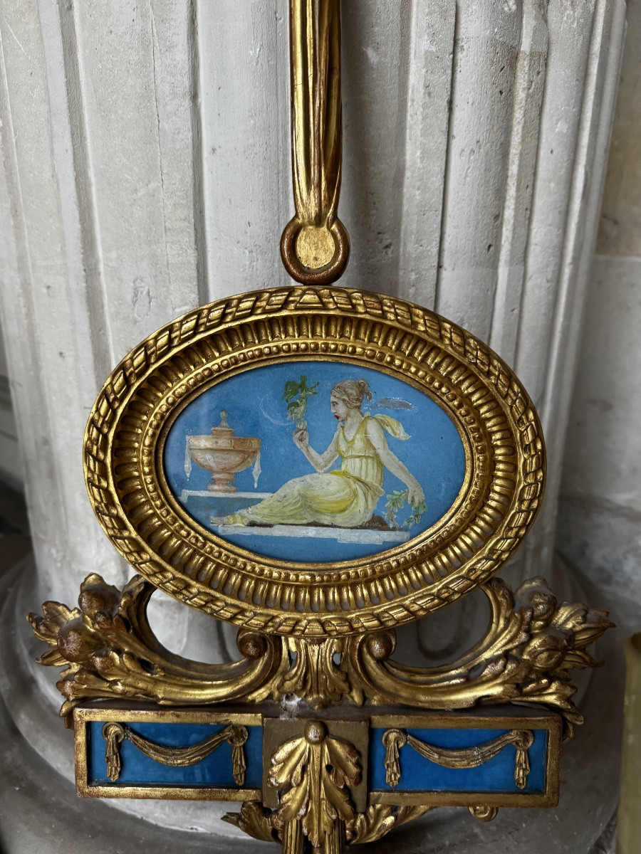 Pair Of Giltwood Wall Lights In The Louis XVI Style-photo-3