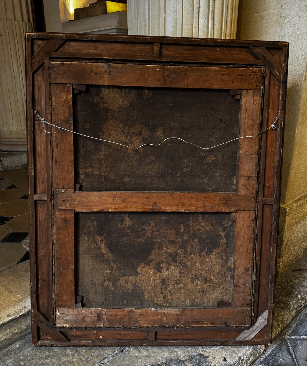 Large Portrait Of A Lady With A Flower, Italian School, Circa 1750 -photo-6