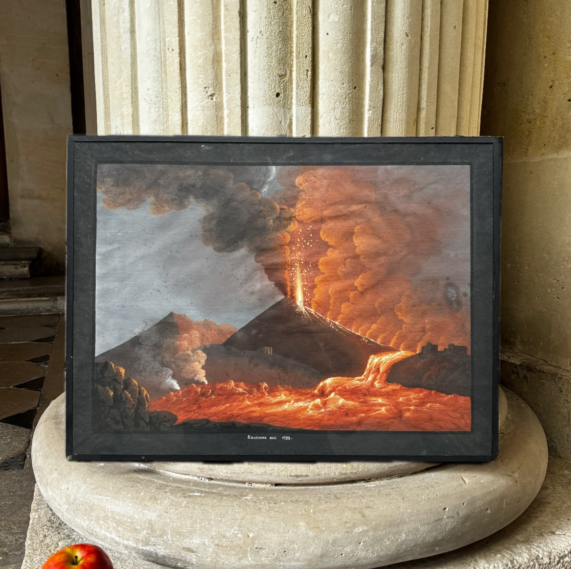 Éruption Du Vésuve En 1783, Gouache Napolitaine 19ème Siècle 
