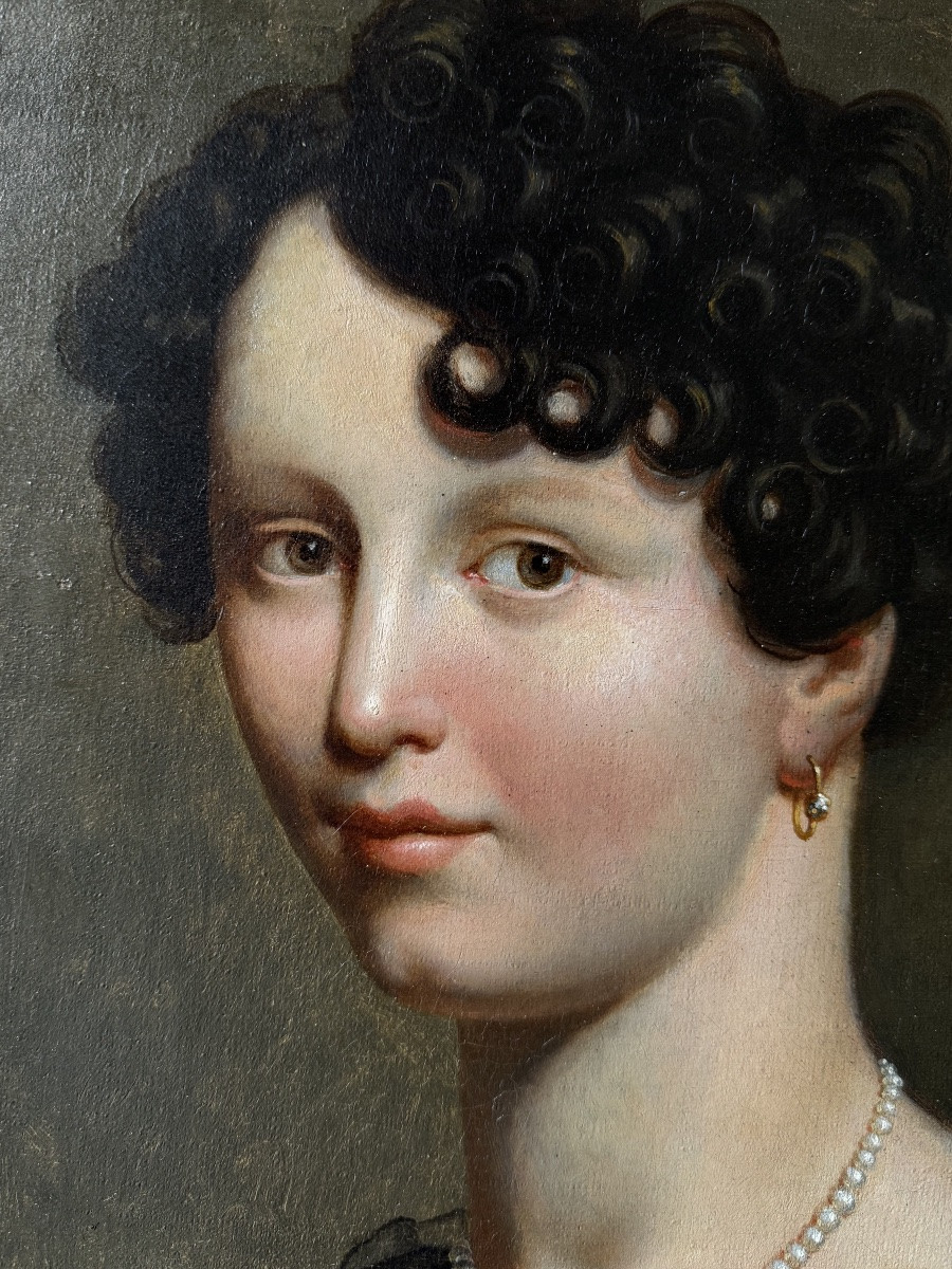 Portrait de Jeune Femme Vers 1830-photo-2