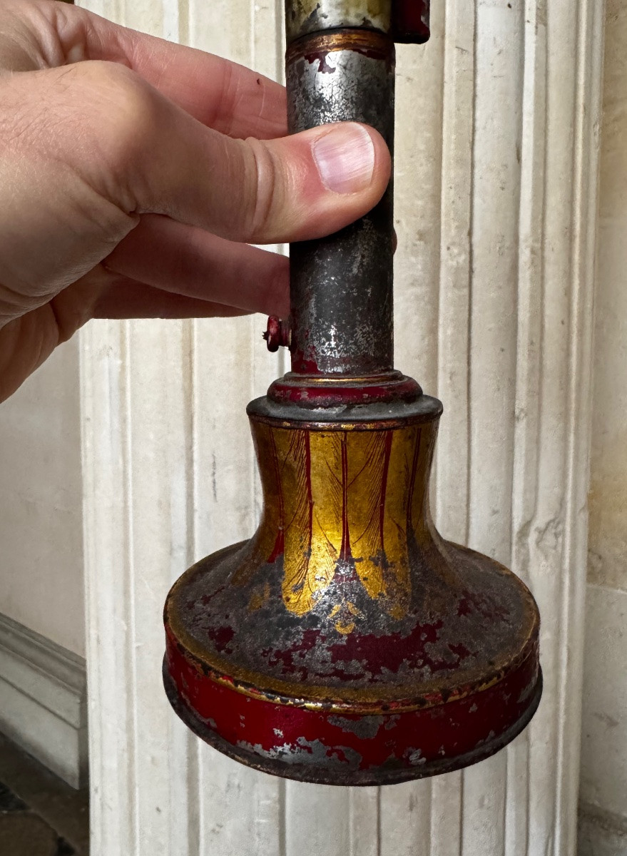 Paire De Lampes À Huile Début 19ème Siècle -photo-7