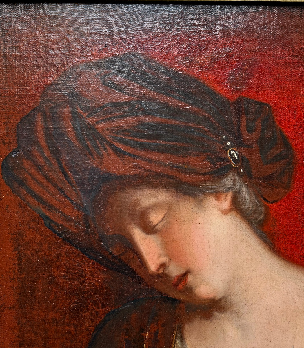 Sleeping Woman In A Turban, Early 18th Century-photo-3