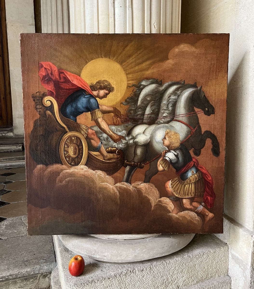 Apollo And Phaethon, Oil On Canvas, Early 18th Century -photo-2