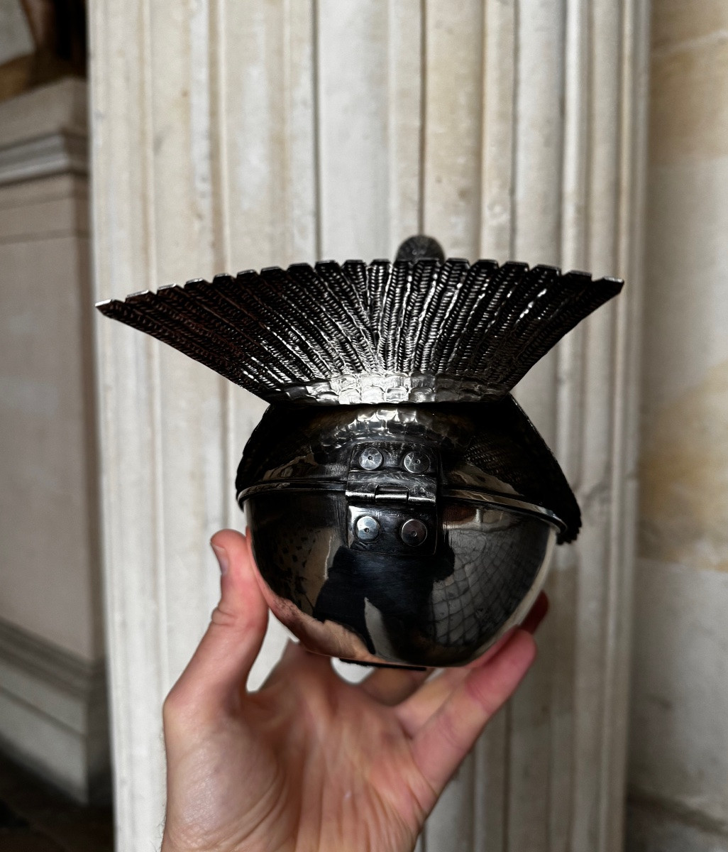 Boîte En Métal Argenté, Italie 1960-photo-7