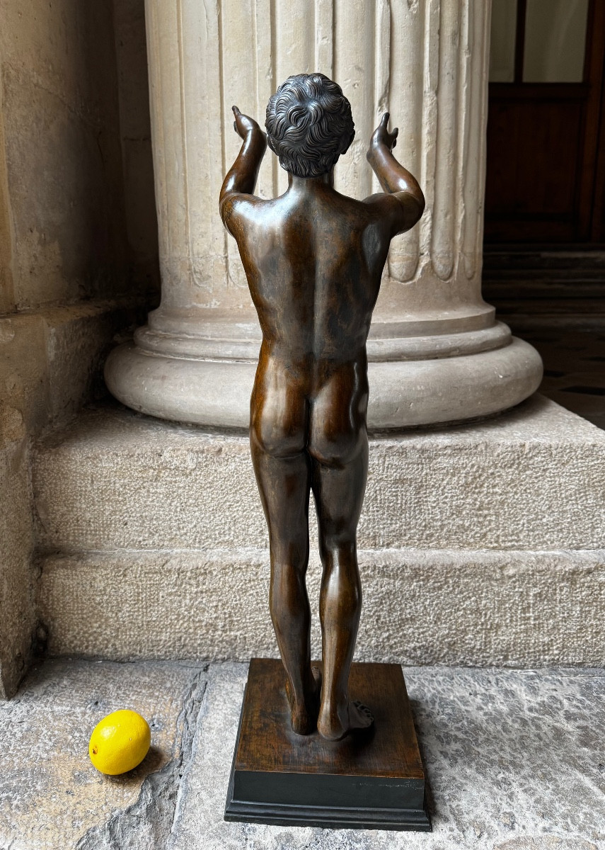 Young Man Praying. Bronze After The Antique-photo-4