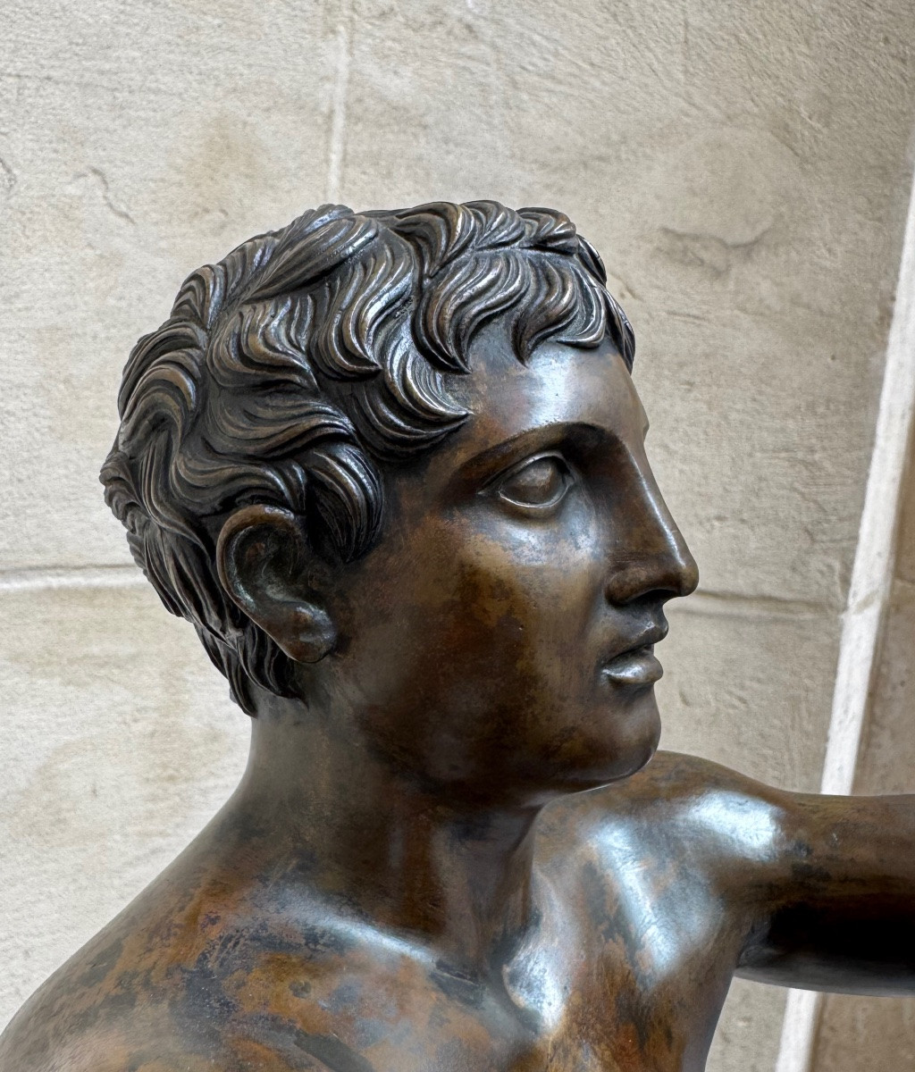 Young Man Praying. Bronze After The Antique-photo-6