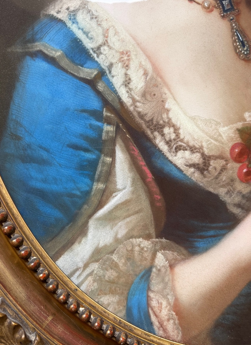 Pair Of Large Pastels Circa 1860 By Constant Joseph Brochart-photo-1