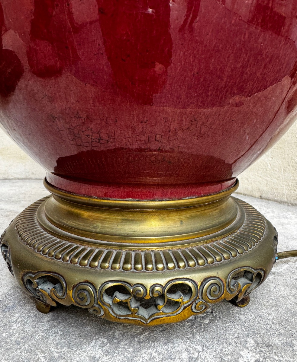 Paire De Lampes À Pétrole, Maison Gagneau Fin 19ème Siècle -photo-2