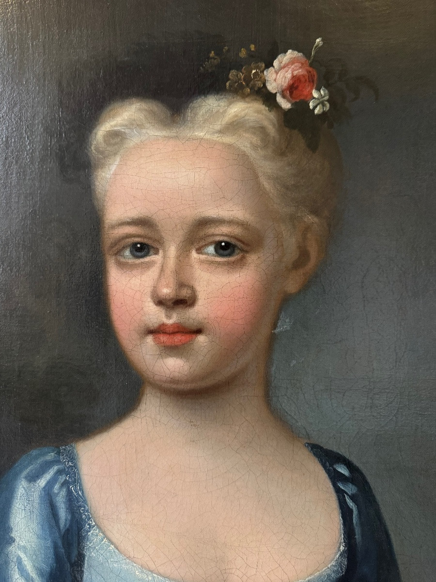 Jeune Fille A l’Ecureuil, Époque Louis XV -photo-2