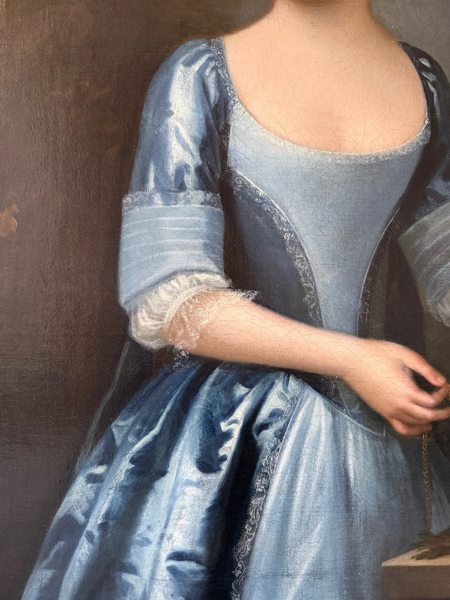 Jeune Fille A l’Ecureuil, Époque Louis XV -photo-1
