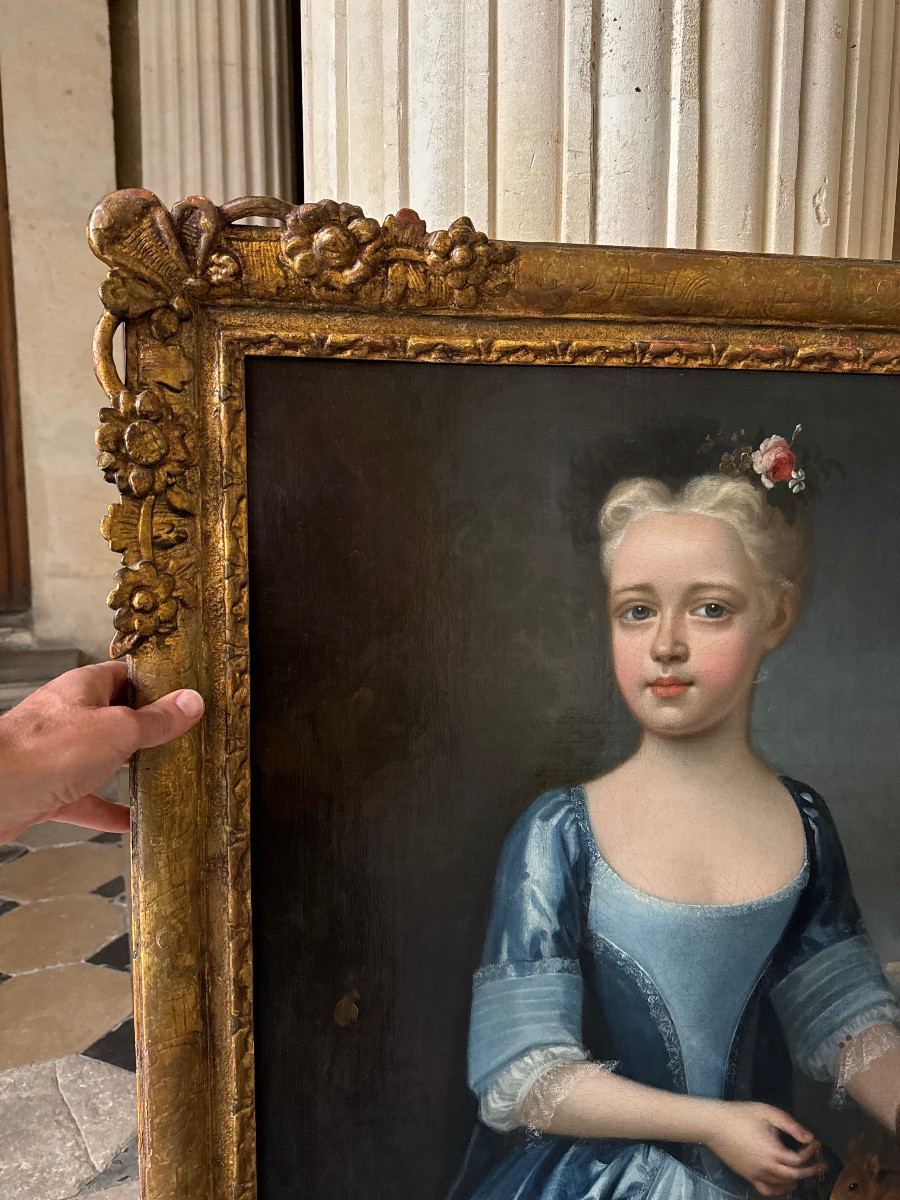 Jeune Fille A l’Ecureuil, Époque Louis XV -photo-4