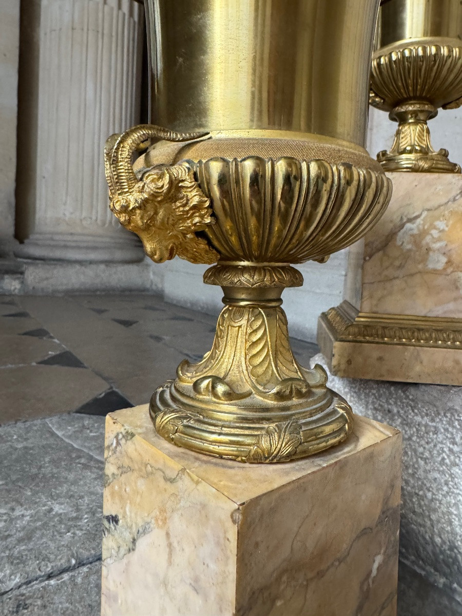 Pair Of Large Medici Vases, Second Half Of The 19th Century-photo-2