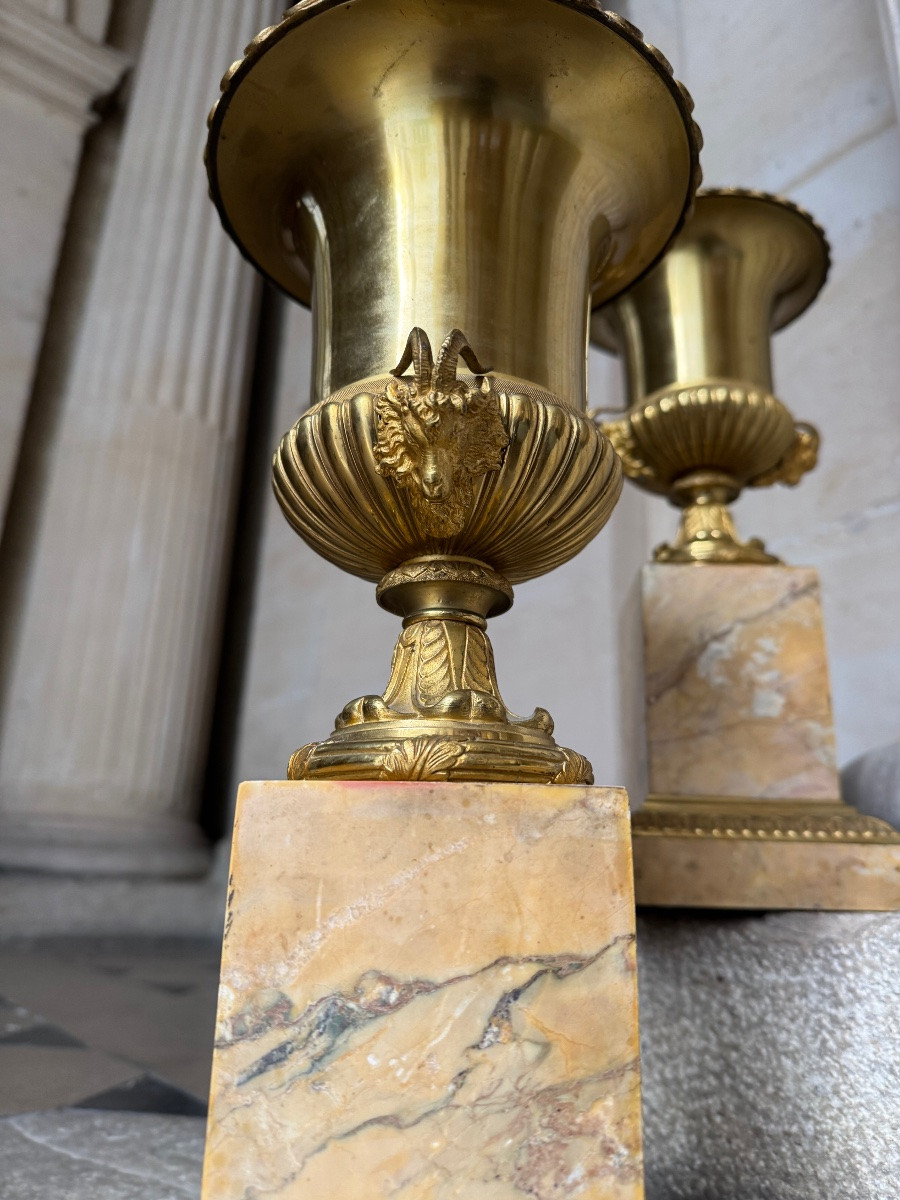 Pair Of Large Medici Vases, Second Half Of The 19th Century-photo-3