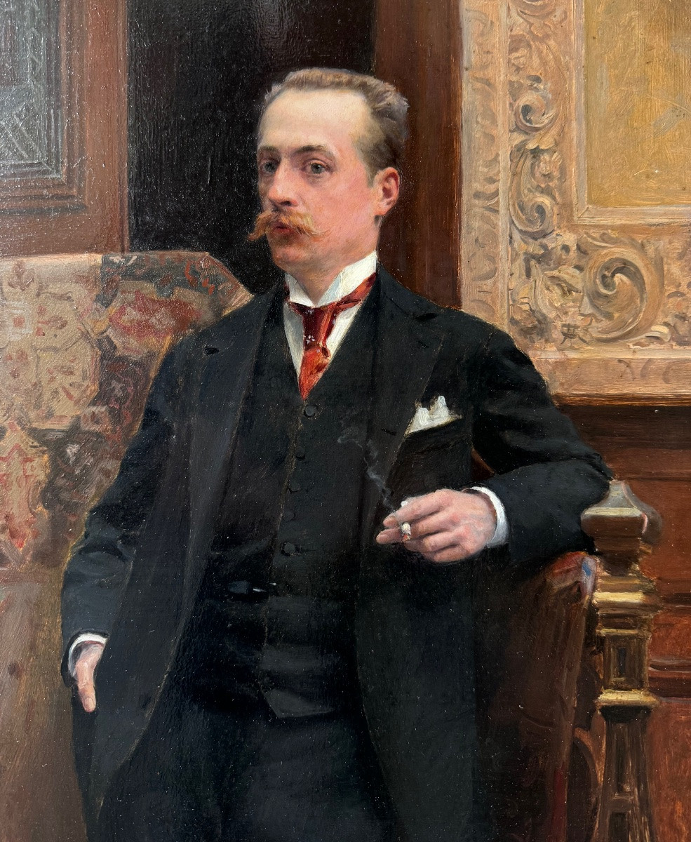 Portrait d’Un Homme Du Monde,  Jean-Joseph Weerts 1892-photo-2