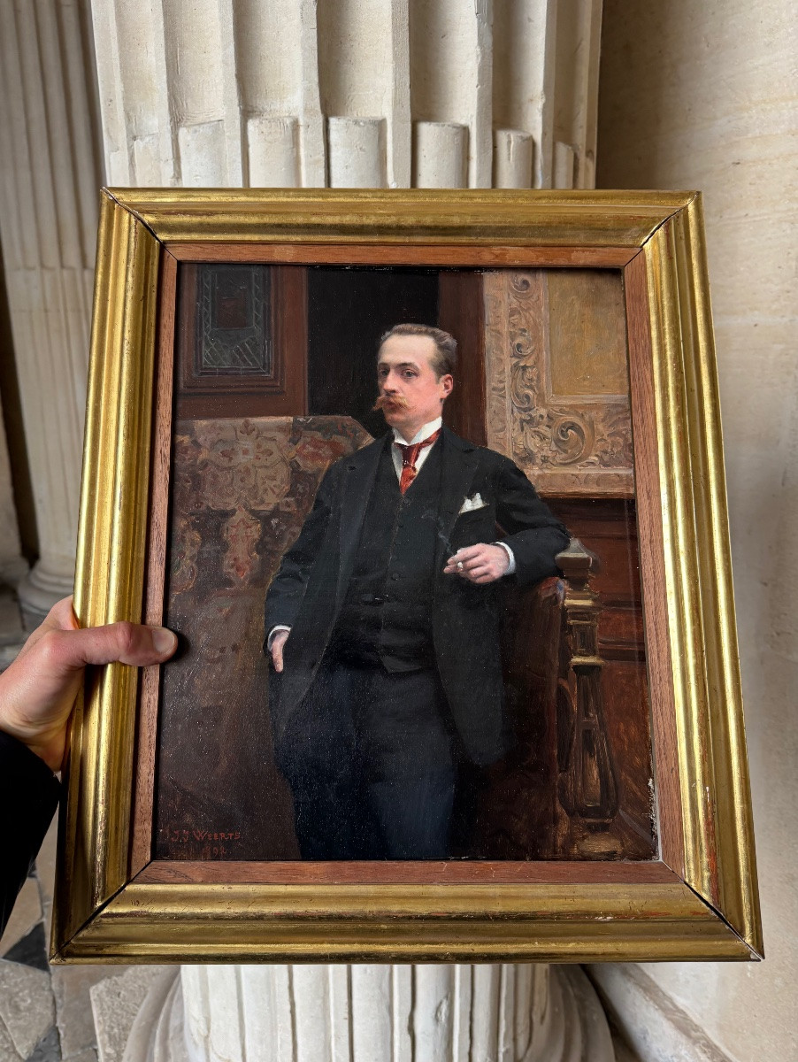 Portrait d’Un Homme Du Monde,  Jean-Joseph Weerts 1892-photo-4