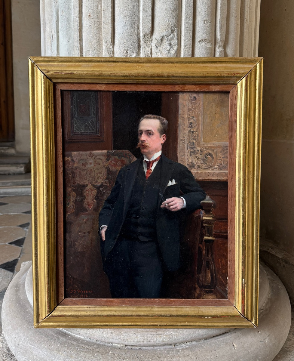 Portrait d’Un Homme Du Monde,  Jean-Joseph Weerts 1892