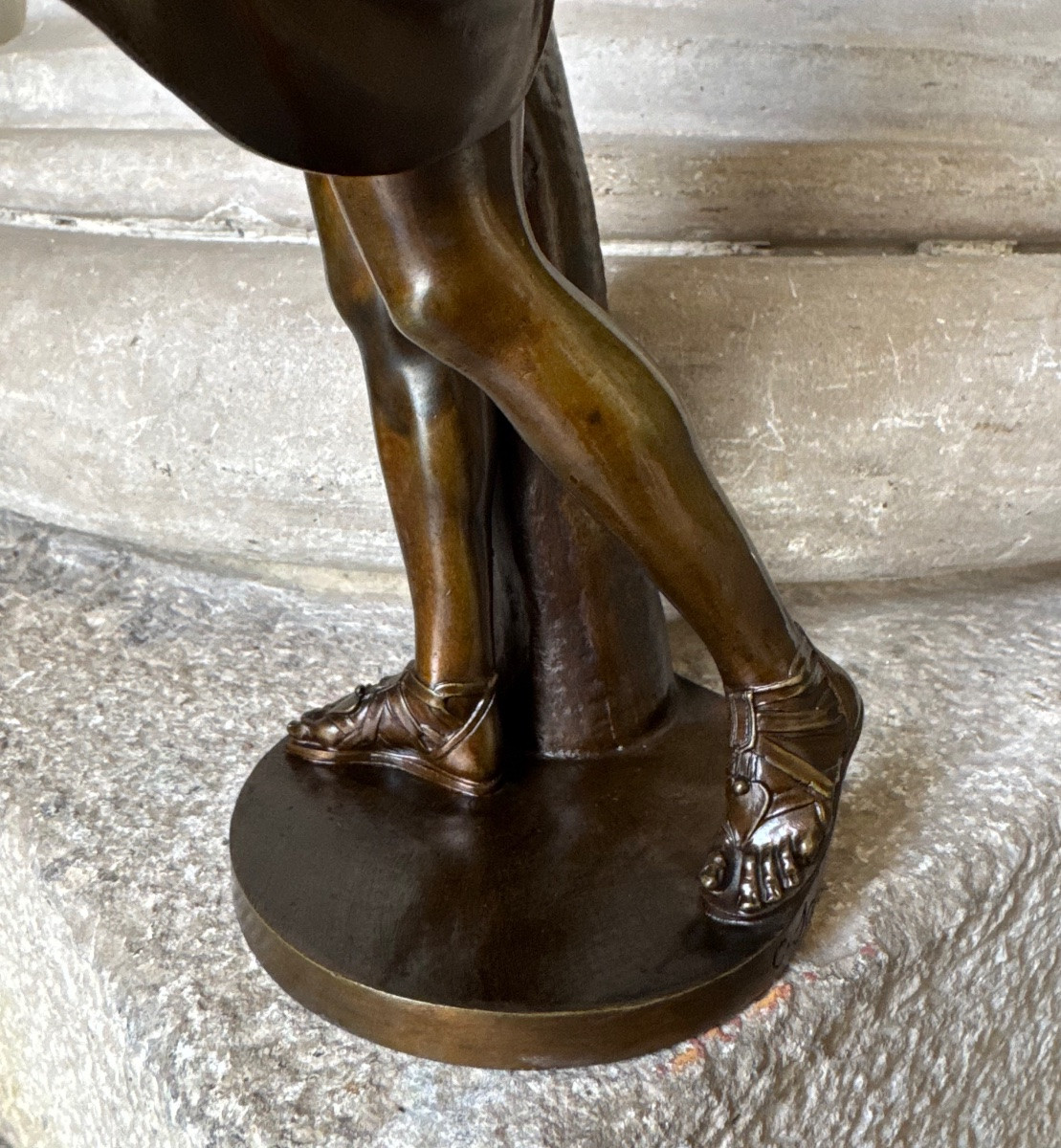 Apollon Du Belvédère, Bronze Du Grand Tour 19th Century-photo-1