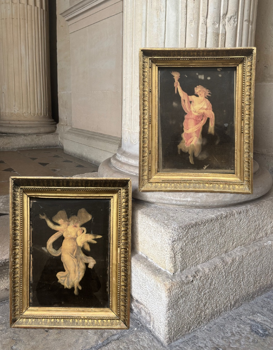 Pair De Velours Grégoire Late 18th Century