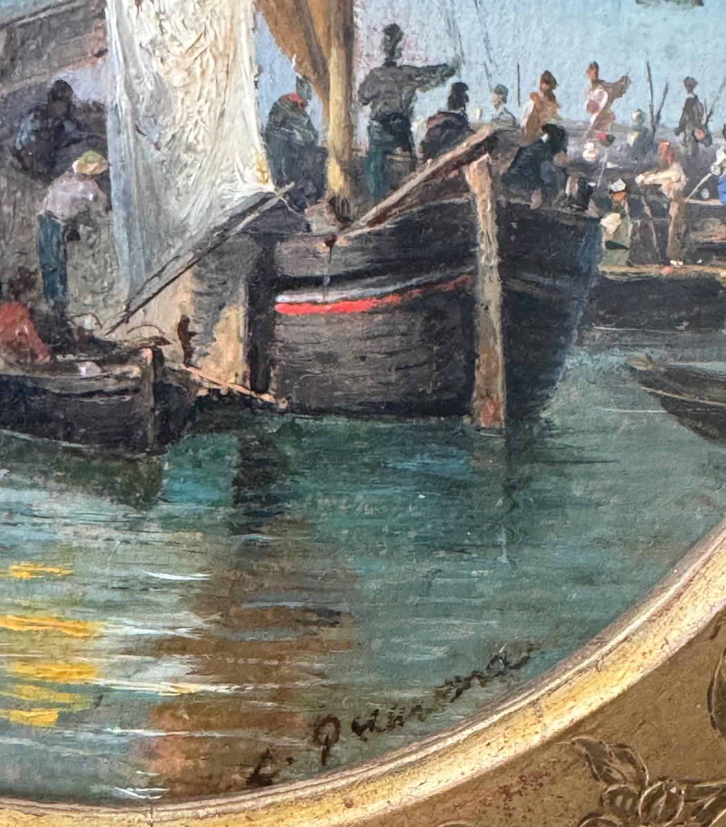 Voiliers Sur La Lagune, Luigi Querena -photo-3