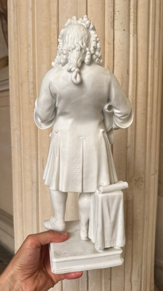 Georg Friedrich Haendel, Large 19th Century Bisque Statuette, Sèvres (in The Spirit Of)-photo-3