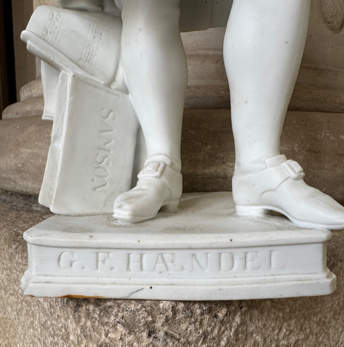 Georg Friedrich Haendel, Large 19th Century Bisque Statuette, Sèvres (in The Spirit Of)-photo-4
