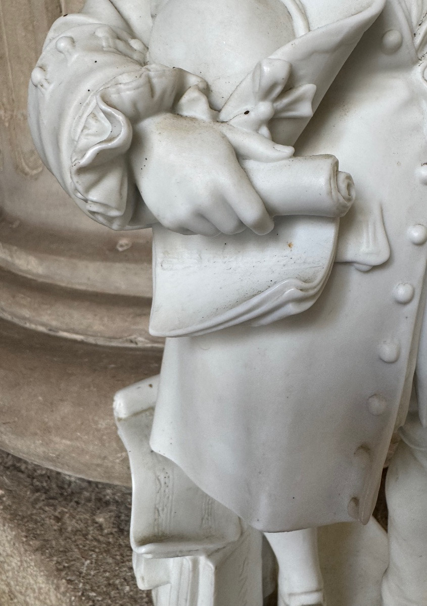 Georg Friedrich Haendel, Large 19th Century Bisque Statuette, Sèvres (in The Spirit Of)-photo-4