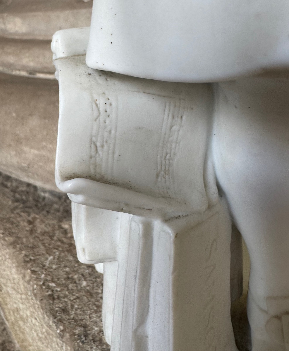 Georg Friedrich Haendel, Large 19th Century Bisque Statuette, Sèvres (in The Spirit Of)-photo-5