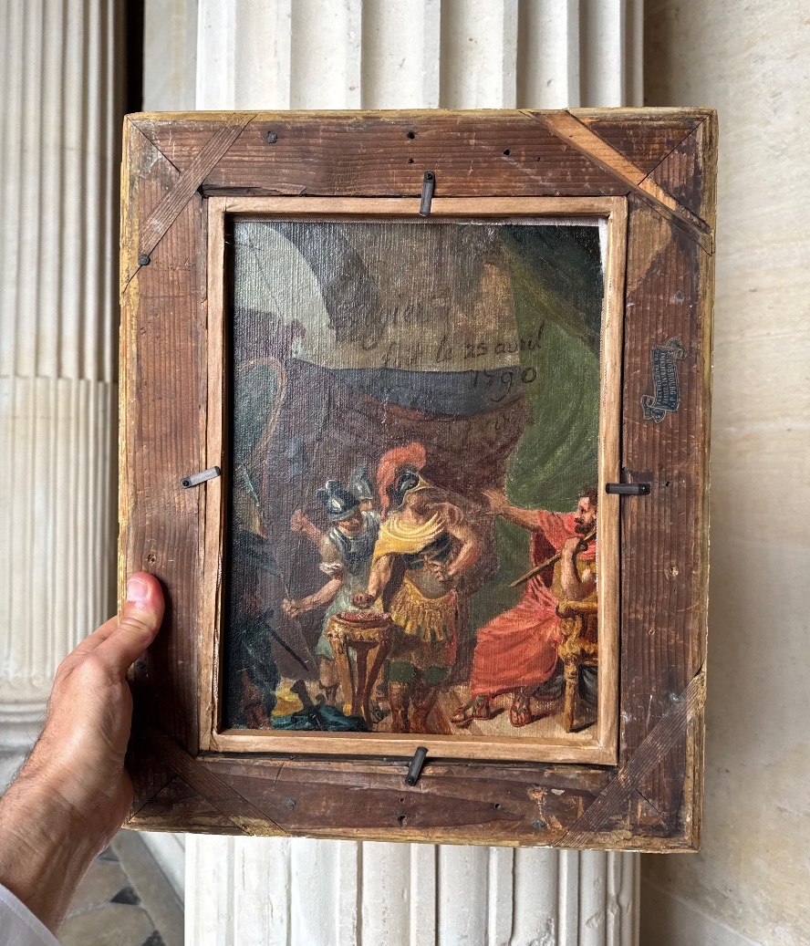 Prométhée Enchainé, huile sur toile de la fin du 18ème Siècle -photo-5