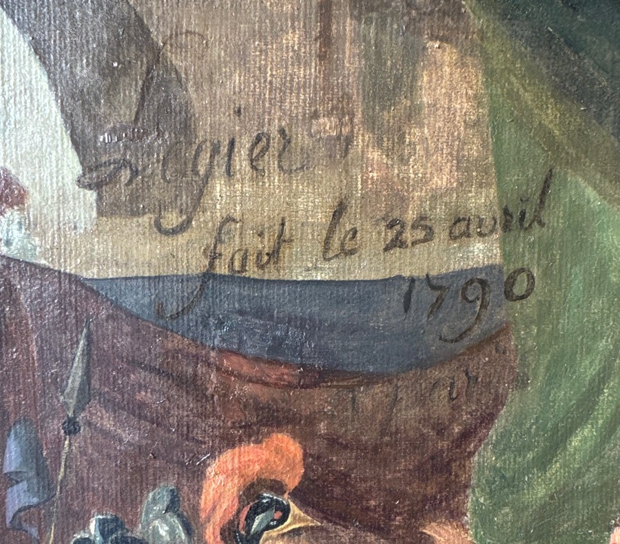 Prométhée Enchainé, huile sur toile de la fin du 18ème Siècle -photo-7