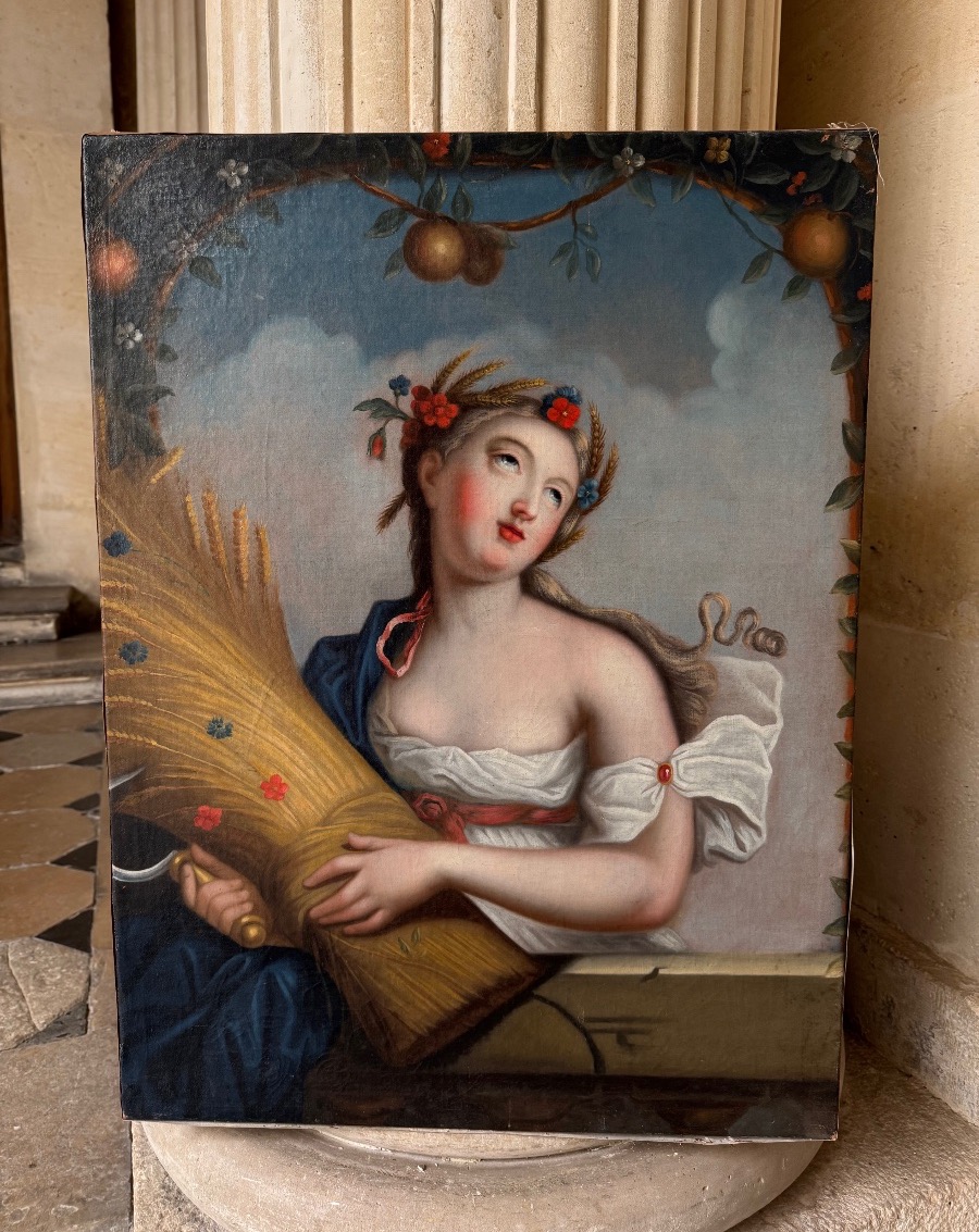 Les Quatre Saisons, Huiles Sur Toile De La Fin Du 18ème Siècle -photo-2