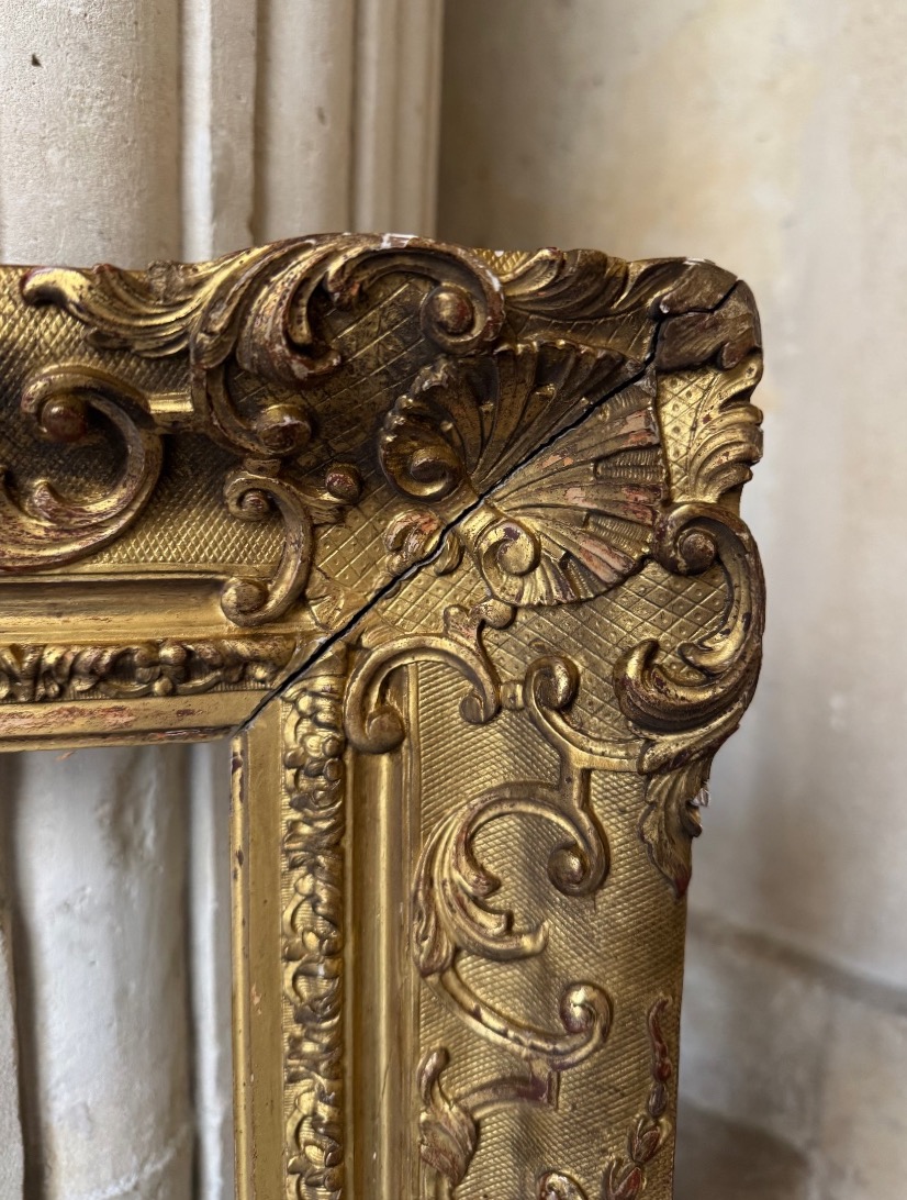 Antique Gilded Wooden Louis XV Frame-photo-3